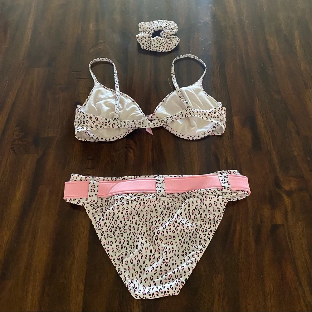 VENUS Pink Leopard Bikini Belted Set - Picture 2 of 7